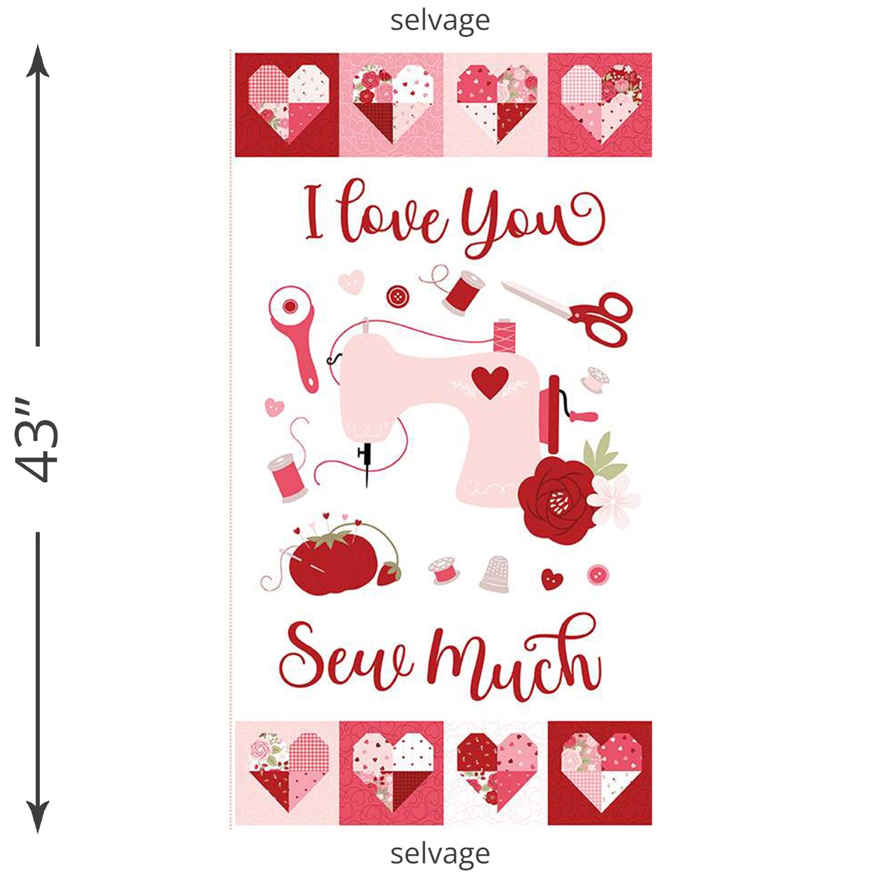 I Love You Sew Much Panel (p16907-panel) | Sew in Love | Dani Mogstad | Riley Blake